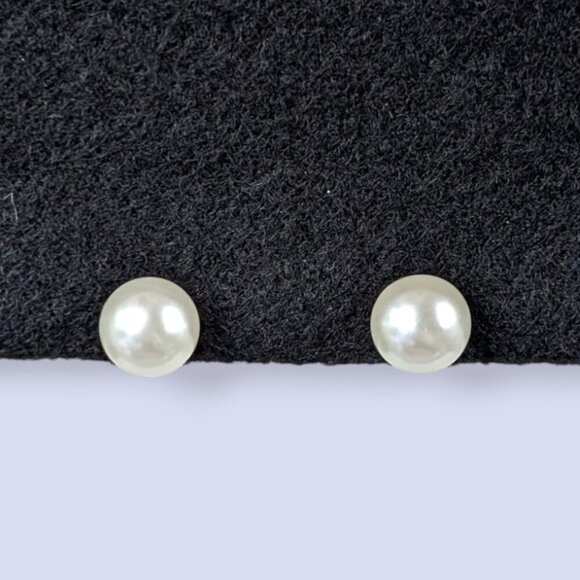 (2/$20) 8mm Faux Pearl Stud Earrings - Picture 2 of 5